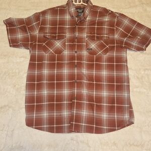Ariat Men's Red Plaid Shirt L